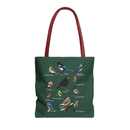 Heimische Gartenvögel Vogelkunde Tragetasche – Accessories, All Over Print