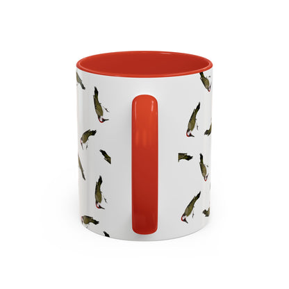 Grünspecht Tasse mit Streumuster | Vogelmotiv Kaffeebecher für Vogelbeobachter & Naturfreunde