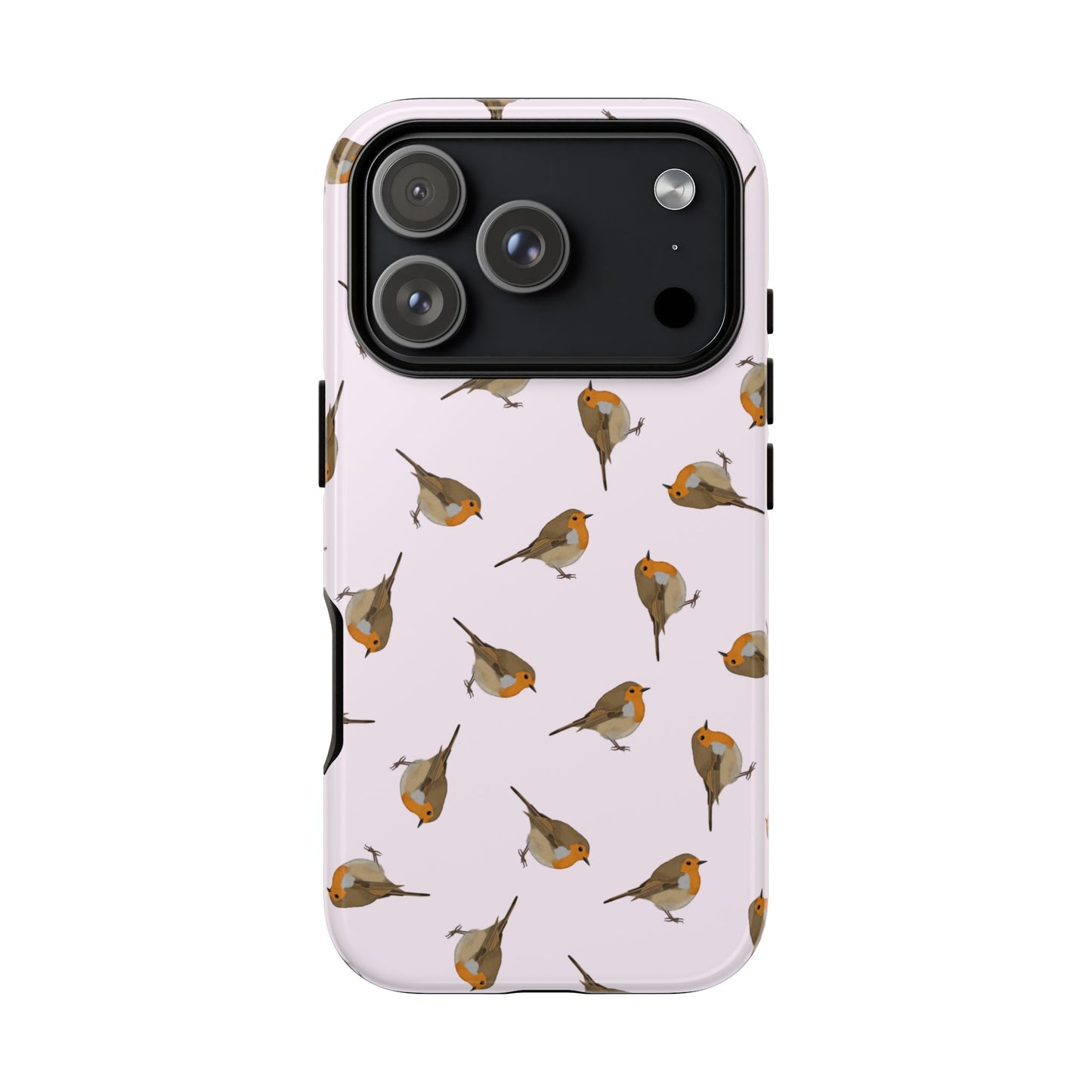 Rotkehlchen Handyhülle in Rosa | Vogel-Motiv für iPhone & Google Pixel