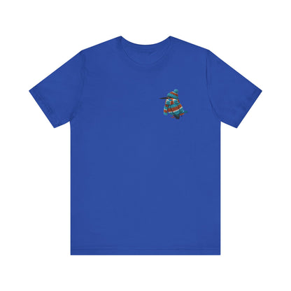 Eisvogel in Strick T-Shirt – Weiches Premium Shirt mit Winterlichem Vogelmotiv