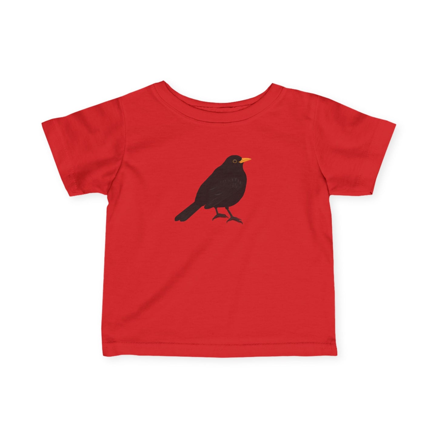 Süßes Amsel Vogel Tiermotiv T-Shirt für Babys und Kleinkinder