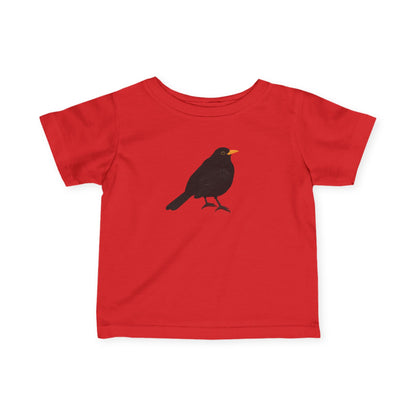 Süßes Amsel Vogel Tiermotiv T-Shirt für Babys und Kleinkinder