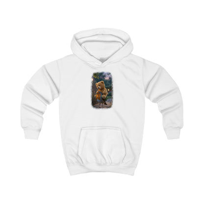 Kuscheliger Kinder Hoodie Rosi Rotkehlchen & der Riesen-Teddy