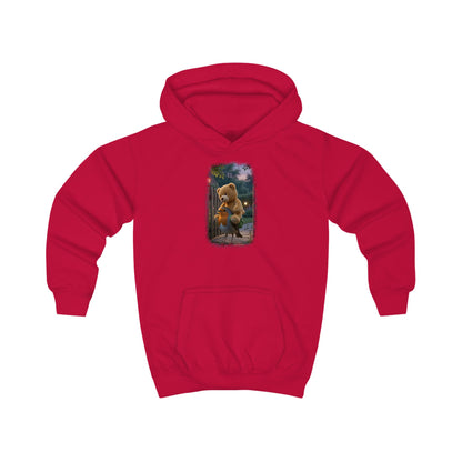 Kuscheliger Kinder Hoodie Rosi Rotkehlchen & der Riesen-Teddy
