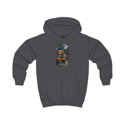 Kuscheliger Kinder Hoodie Rosi Rotkehlchen & der Riesen-Teddy
