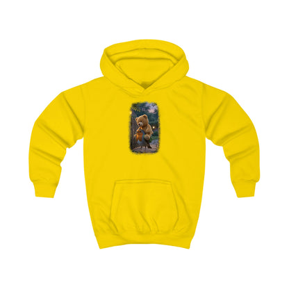 Kuscheliger Kinder Hoodie Rosi Rotkehlchen & der Riesen-Teddy