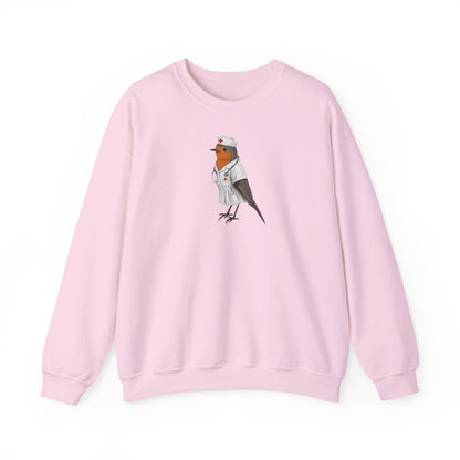 Rotkehlchen Krankenschwester Sweatshirt (Unisex) - Geschenk für Pflege & Medizin