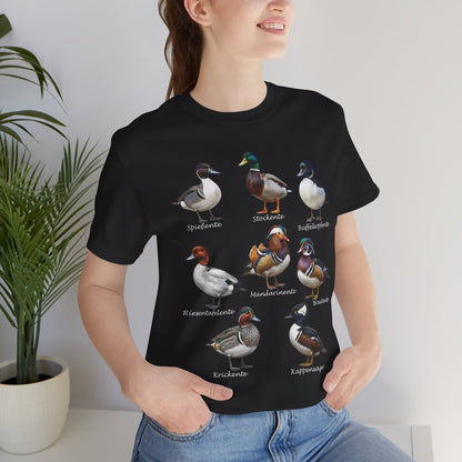 T-Shirt mit Entenarten: Stockente, Mandarinente & Co. | Vogelkunde & Vogelbeobachtung