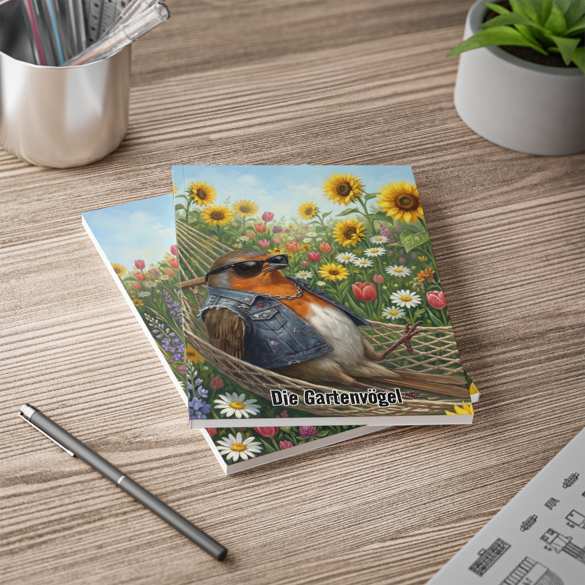 Rotkehlchen Notizbücher mit a5 notebook Hintergrund