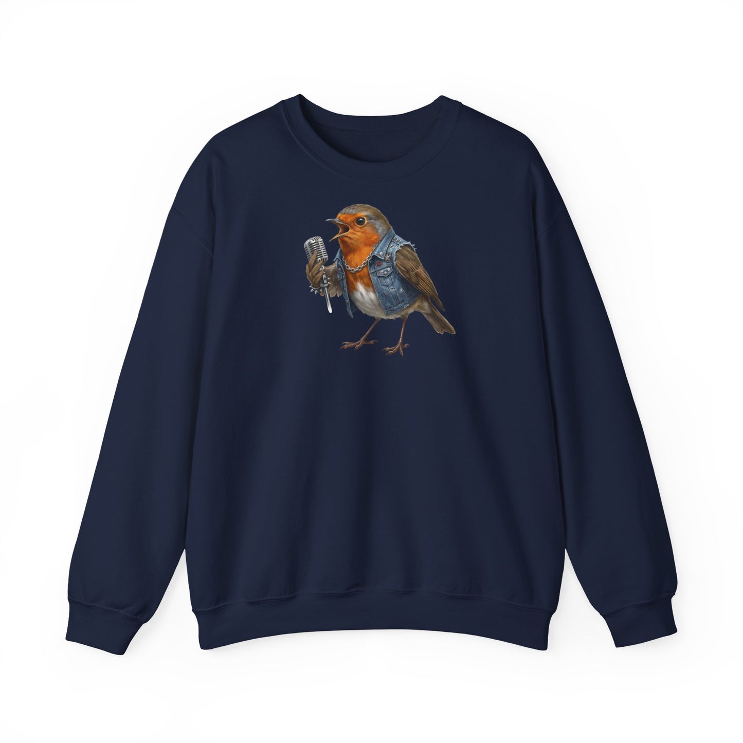 Rotkehlchen Sweatshirt Vogelmotiv – Animal Graphic Tee, Casual Everyday Wear