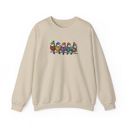 Blaumeisen in Strick Winter-Sweatshirt | Unisex Vogel Sweater für Vogelfreunde & Vogelbeobachter