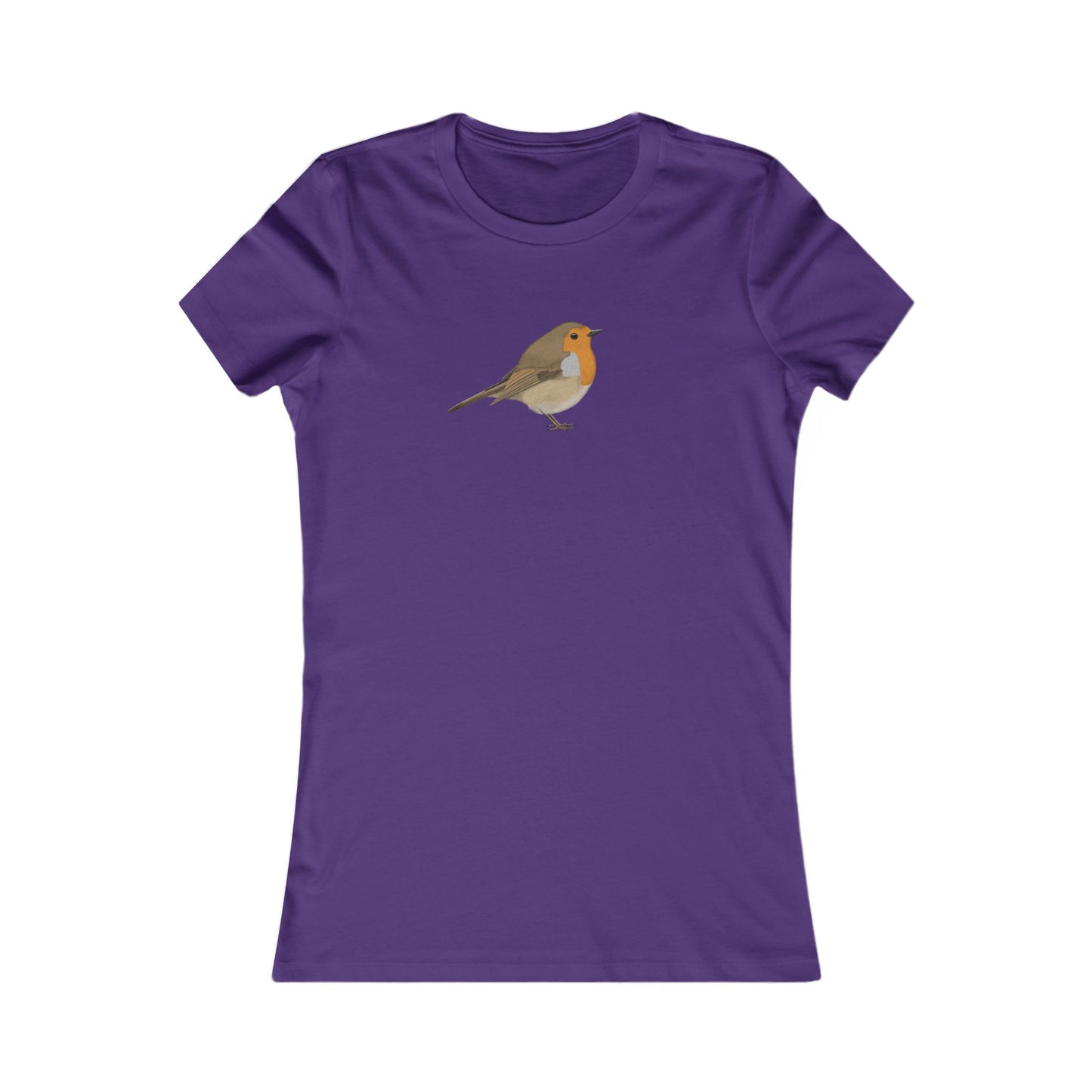 Rotkehlchen Vogel T-Shirt für Frauen Vogelfreunde und Vogelbeobachter