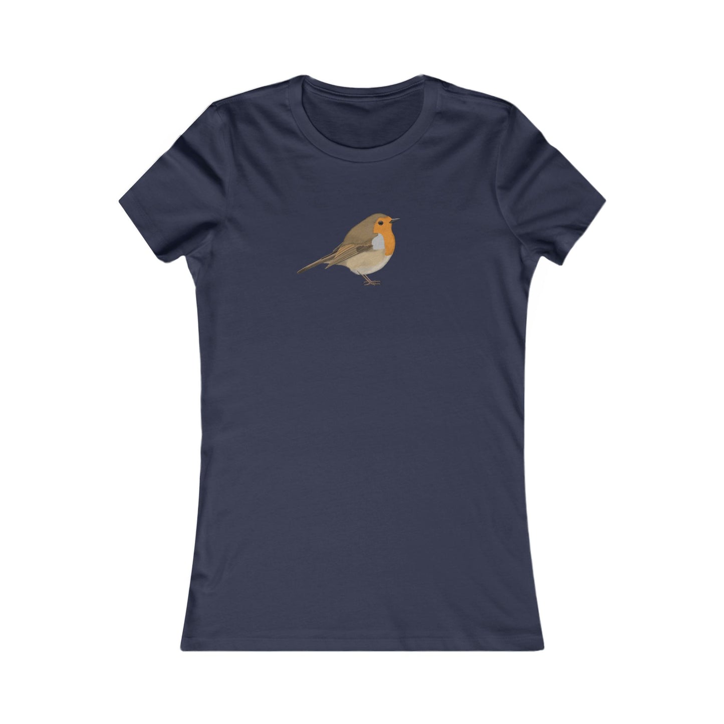 Rotkehlchen Vogel T-Shirt für Frauen Vogelfreunde und Vogelbeobachter