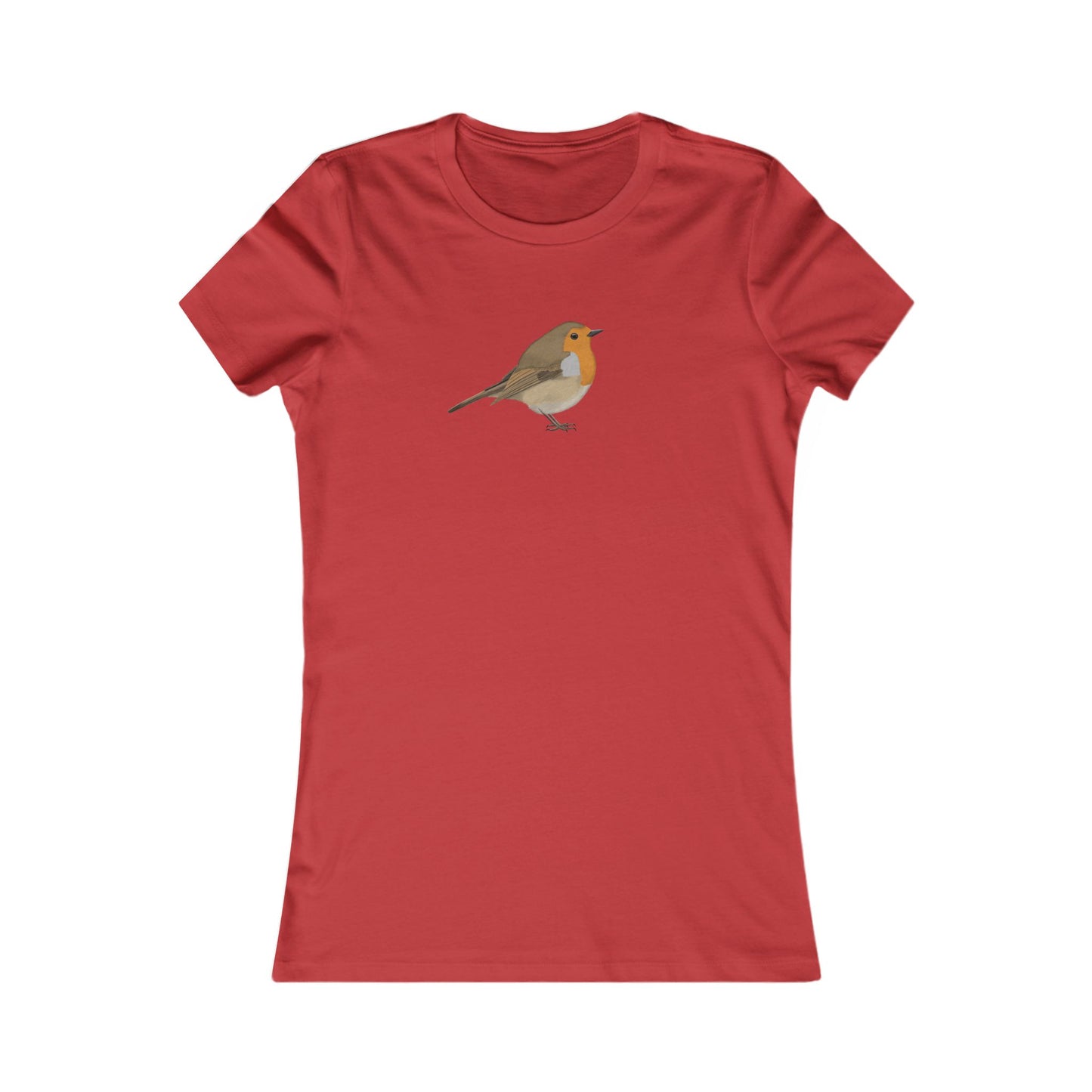 Rotkehlchen Vogel T-Shirt für Frauen Vogelfreunde und Vogelbeobachter