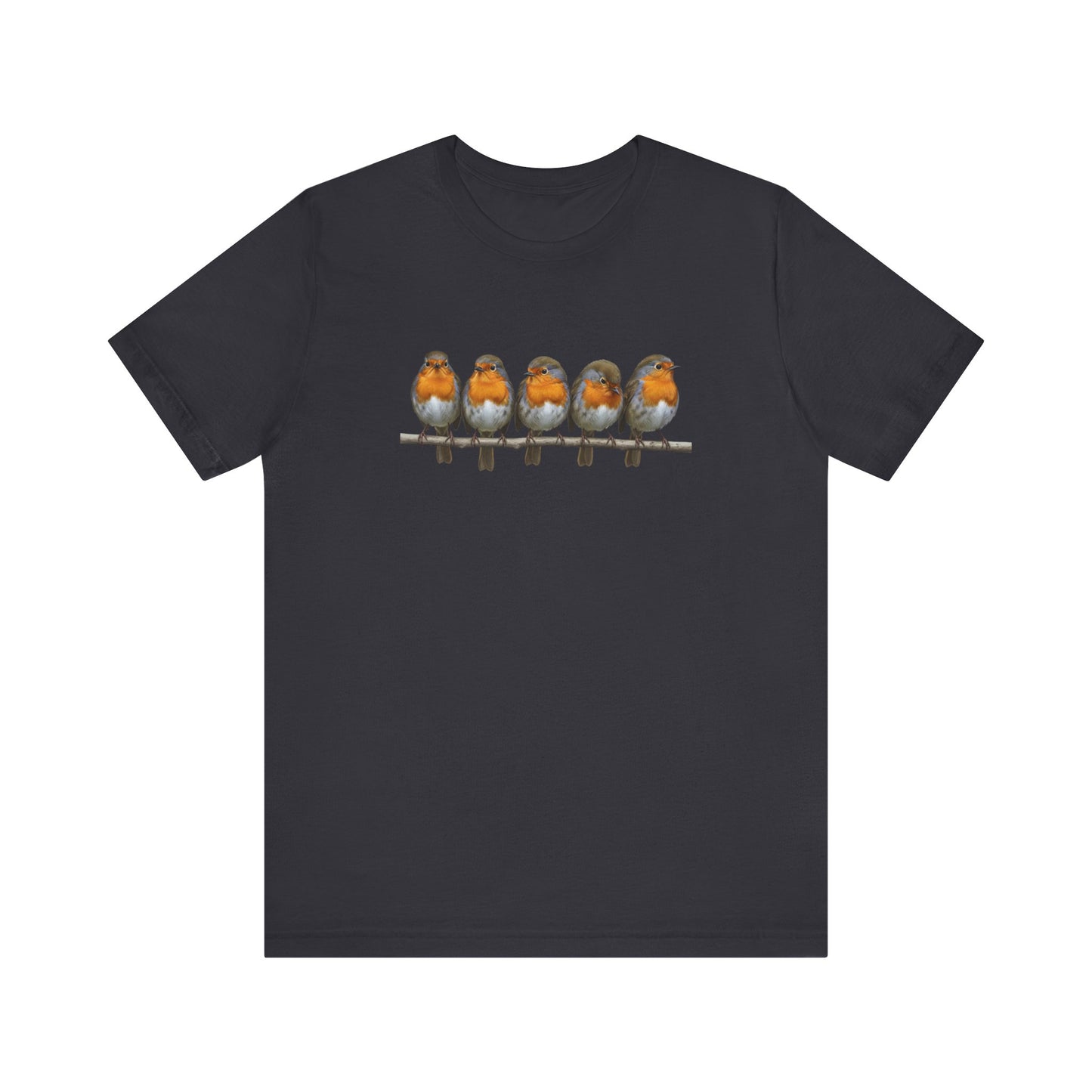 Rotkehlchen T-Shirt (Unisex) – Weiches Premium Shirt mit Einzigartigem Vogelmotiv