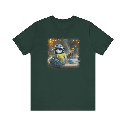 Blaumeise Vogel T-Shirt in Black