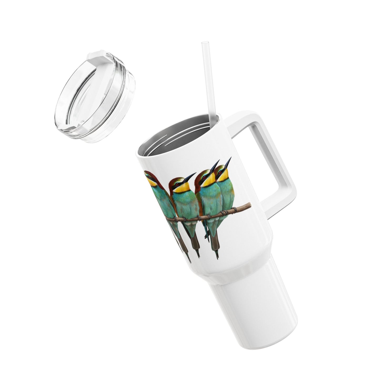 Bienenfresser Thermo-Tumbler 40oz (1,2L) – Edelstahl Isolierbecher für Vogelbeobachter