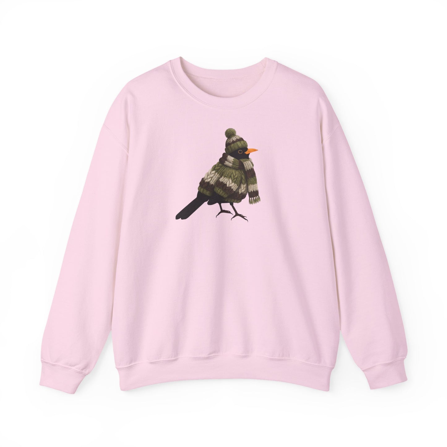 Amsel in Strick Weihnachts-Sweatshirt | Unisex Vogel Sweater für Vogelfreunde & Vogelbeobachter