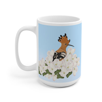 Wiedehopf mit Apfelblüten im Frühling Vogel Tasse für Vogelfreunde