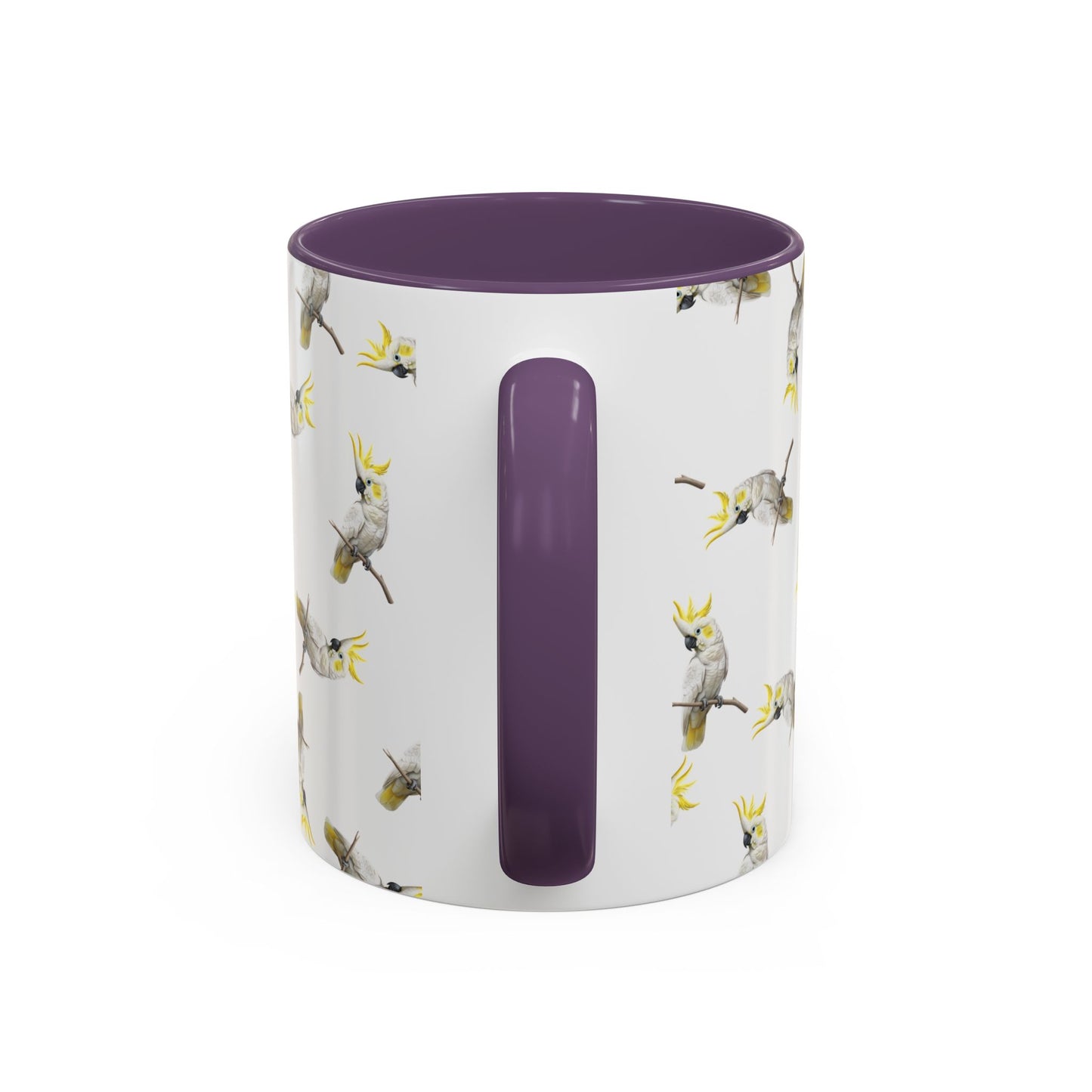 Kakadu Tasse mit Streumuster | Vogelmotiv Kaffeebecher für Vogelbeobachter & Naturfreunde