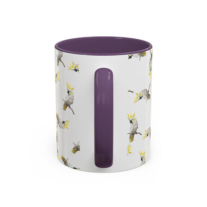 Kakadu Tasse mit Streumuster | Vogelmotiv Kaffeebecher für Vogelbeobachter & Naturfreunde