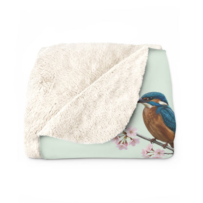 Eisvogel Decke – bird pattern blanket, cozy fleece