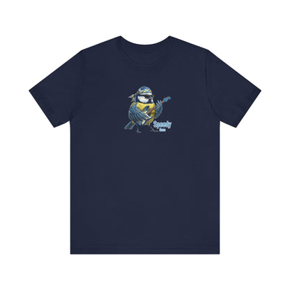 Speedy die Blaumeise (Bass) – Offizielles The Backyard Birds Premium T-Shirt