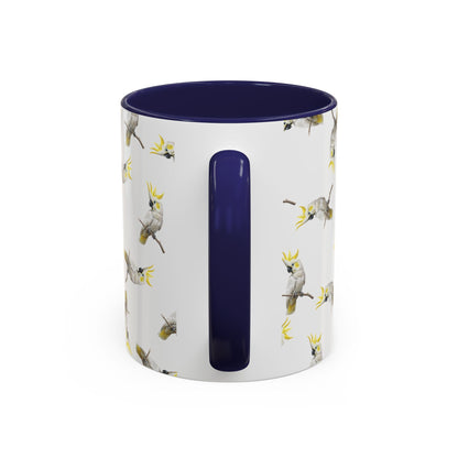 Kakadu Tasse mit Streumuster | Vogelmotiv Kaffeebecher für Vogelbeobachter & Naturfreunde