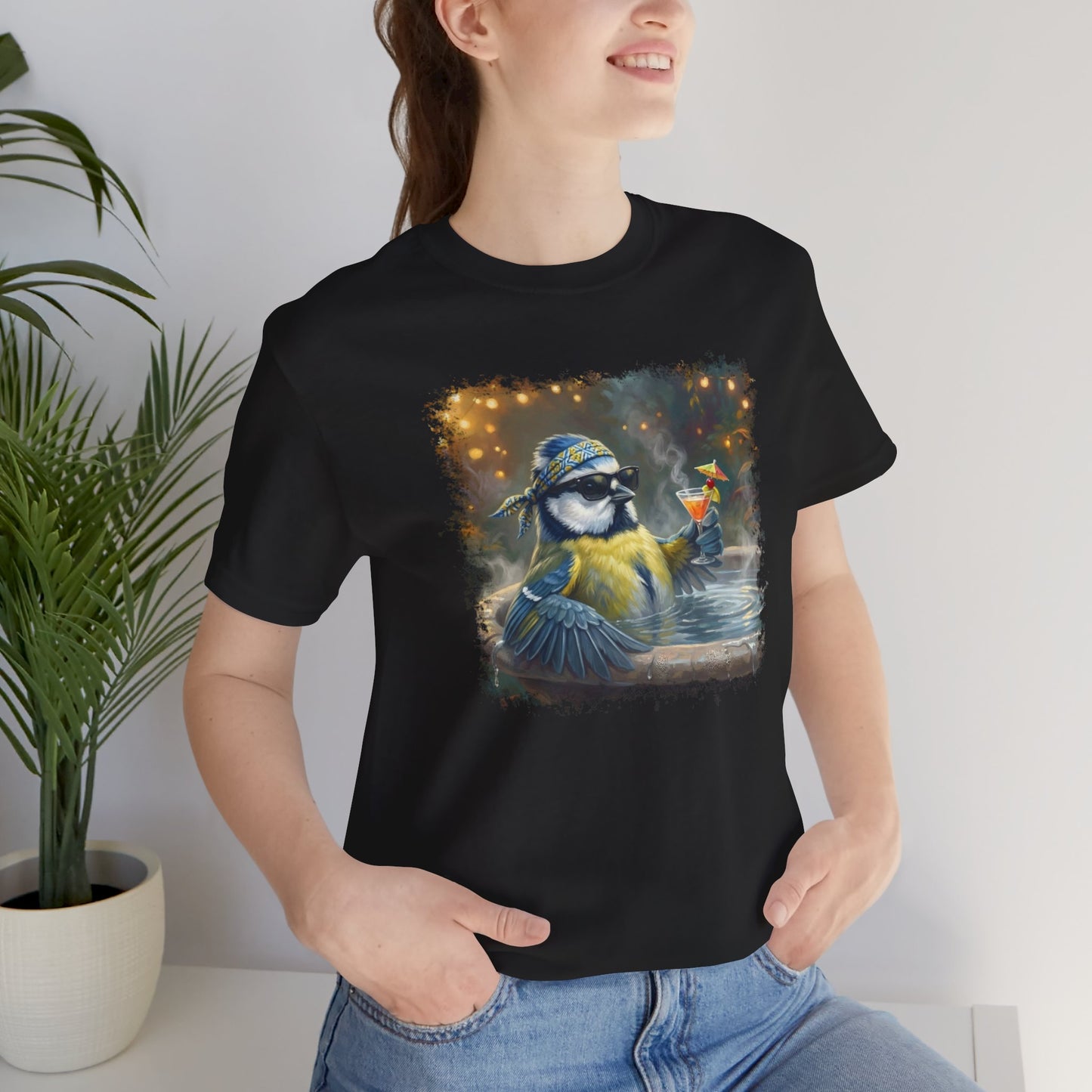 Bert Blaumeise im Urlaubsmodus | Lustiges Vogel T-Shirt | Unisex