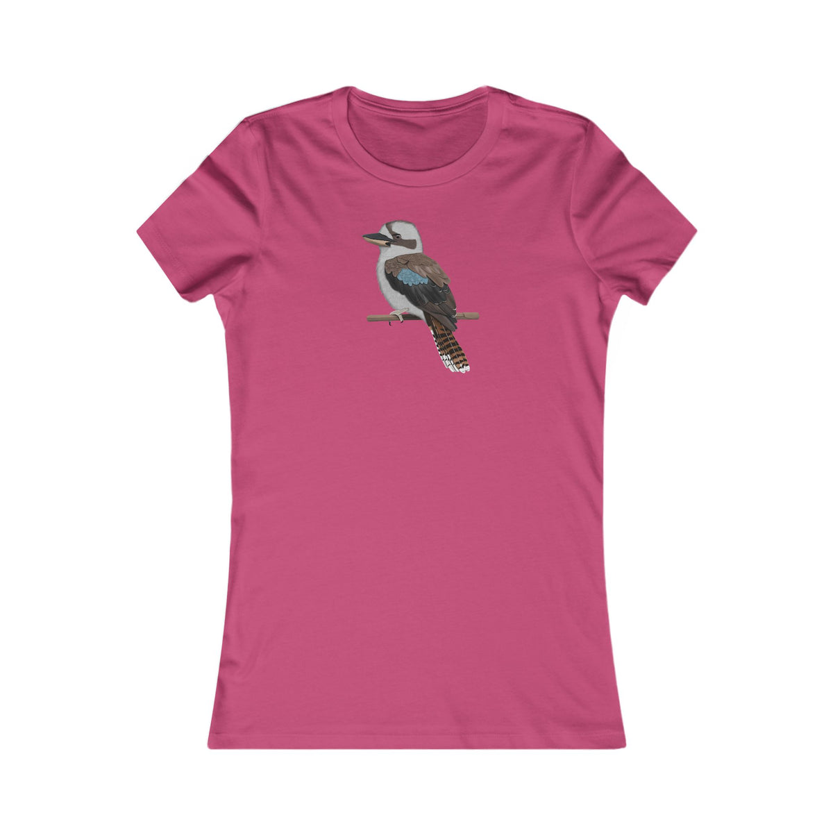 Kookaburra Vogel T-Shirt Frauen mit Bird Graphic Tee Hintergrund