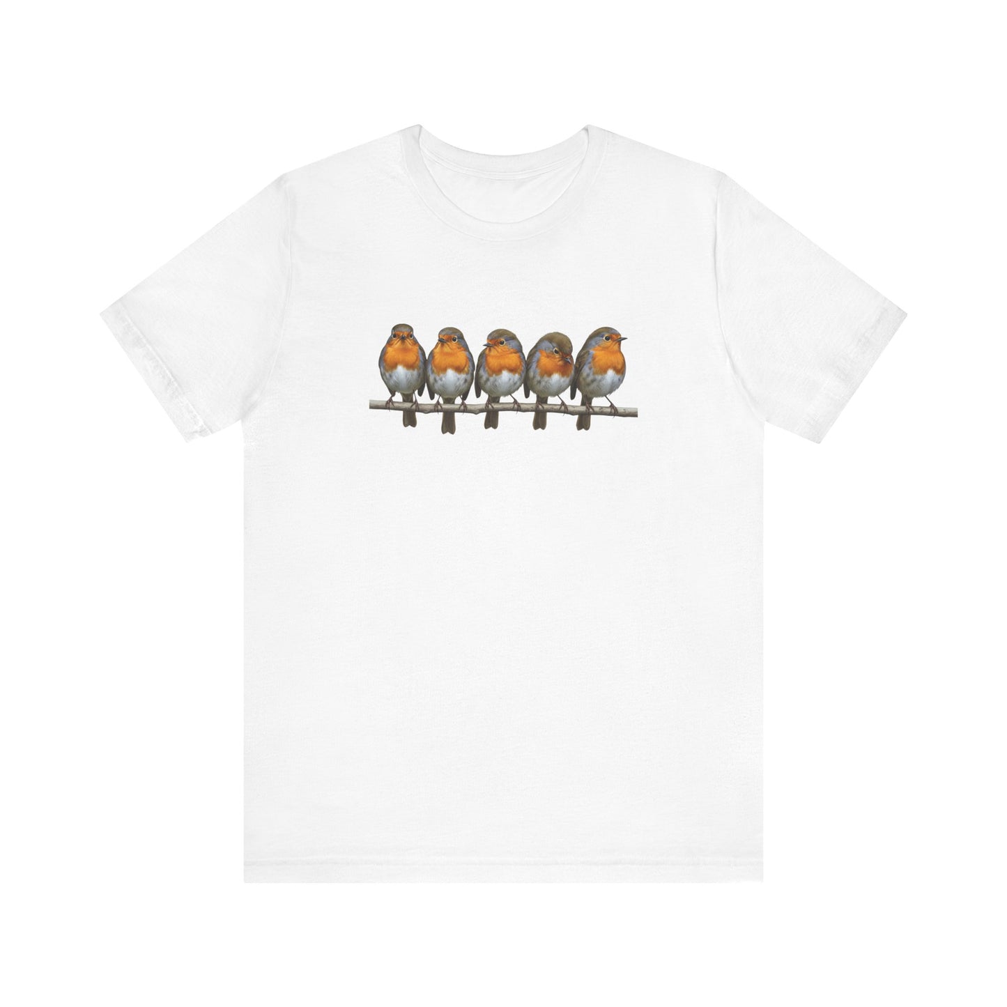 Rotkehlchen T-Shirt (Unisex) – Weiches Premium Shirt mit Einzigartigem Vogelmotiv