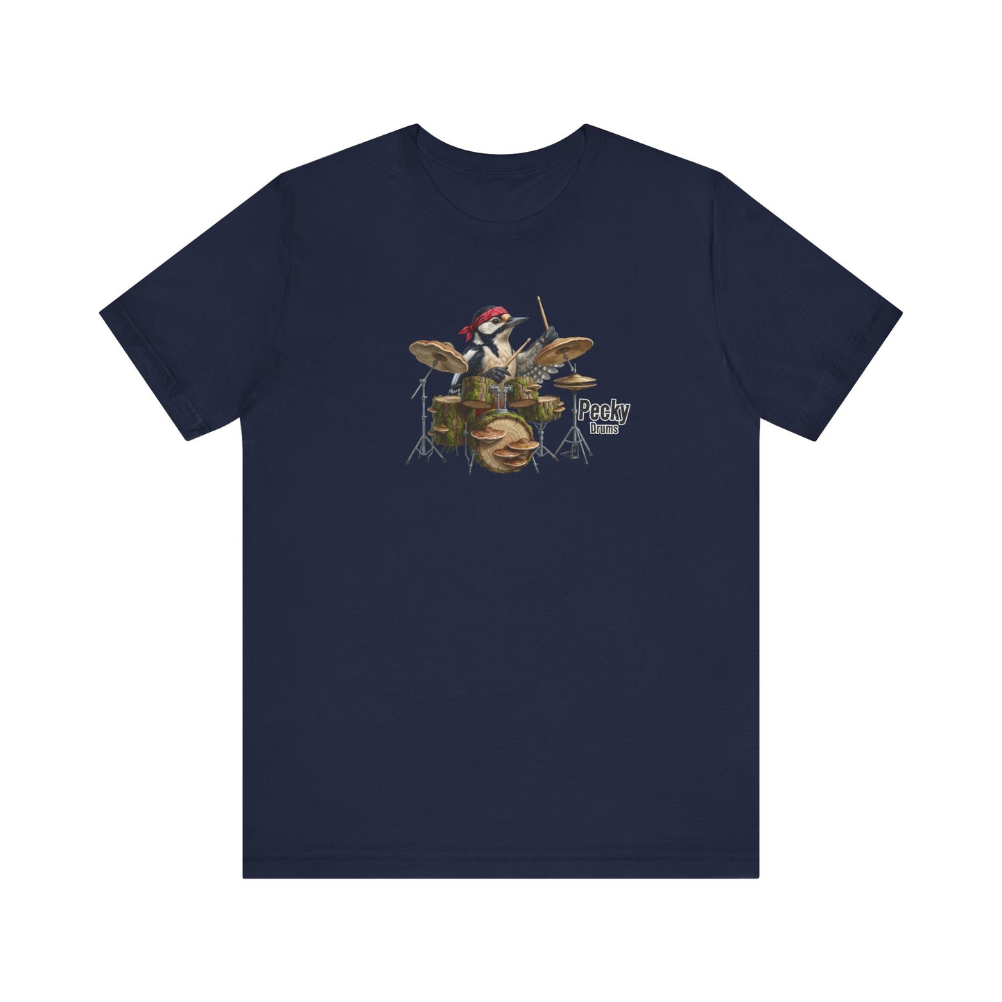 Pecky der Buntspecht (Drums) – Offizielles The Backyard Birds Premium T-Shirt