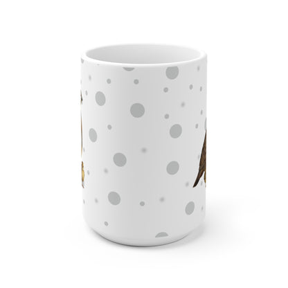 Rebhuhn Vogel des Jahres 2026 Vogelmotiv Tasse Punkte Grau