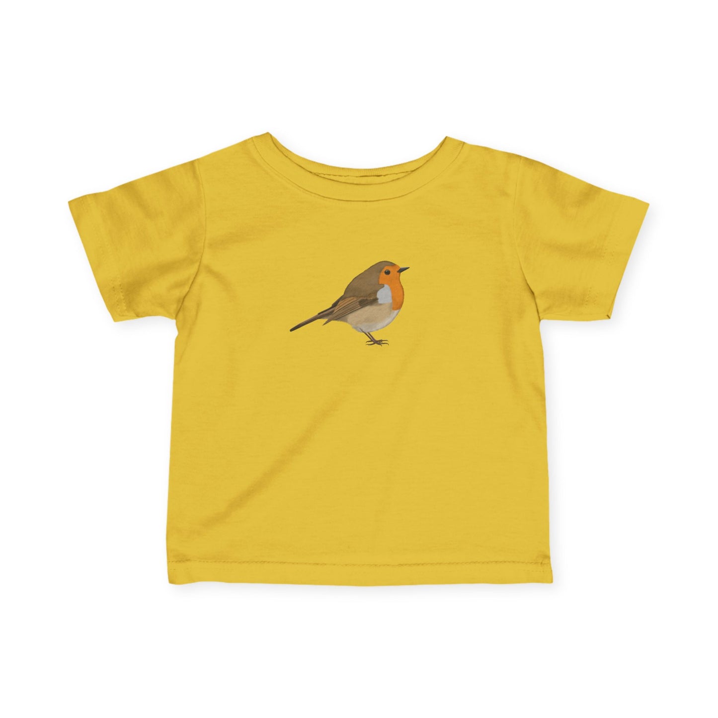 Süßes Rotkehlchen Vogel Tiermotiv T-Shirt für Babys und Kleinkinder