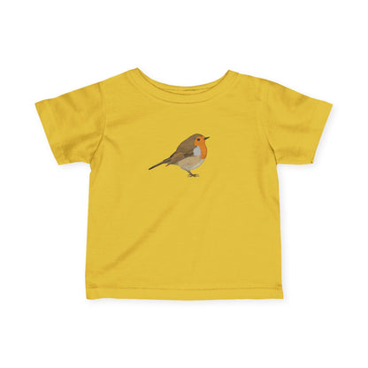 Süßes Rotkehlchen Vogel Tiermotiv T-Shirt für Babys und Kleinkinder