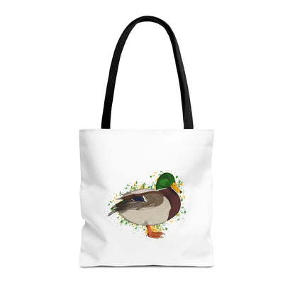 Stockente Tragetasche 40x40cm Vogel Tasche Weiß für Vogelbeobachter