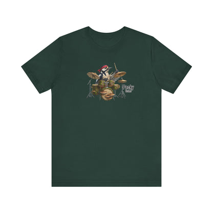 Pecky der Buntspecht (Drums) – Offizielles The Backyard Birds Premium T-Shirt