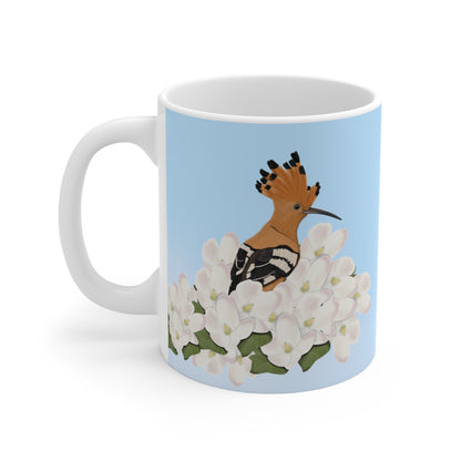 Wiedehopf mit Apfelblüten im Frühling Vogel Tasse für Vogelfreunde