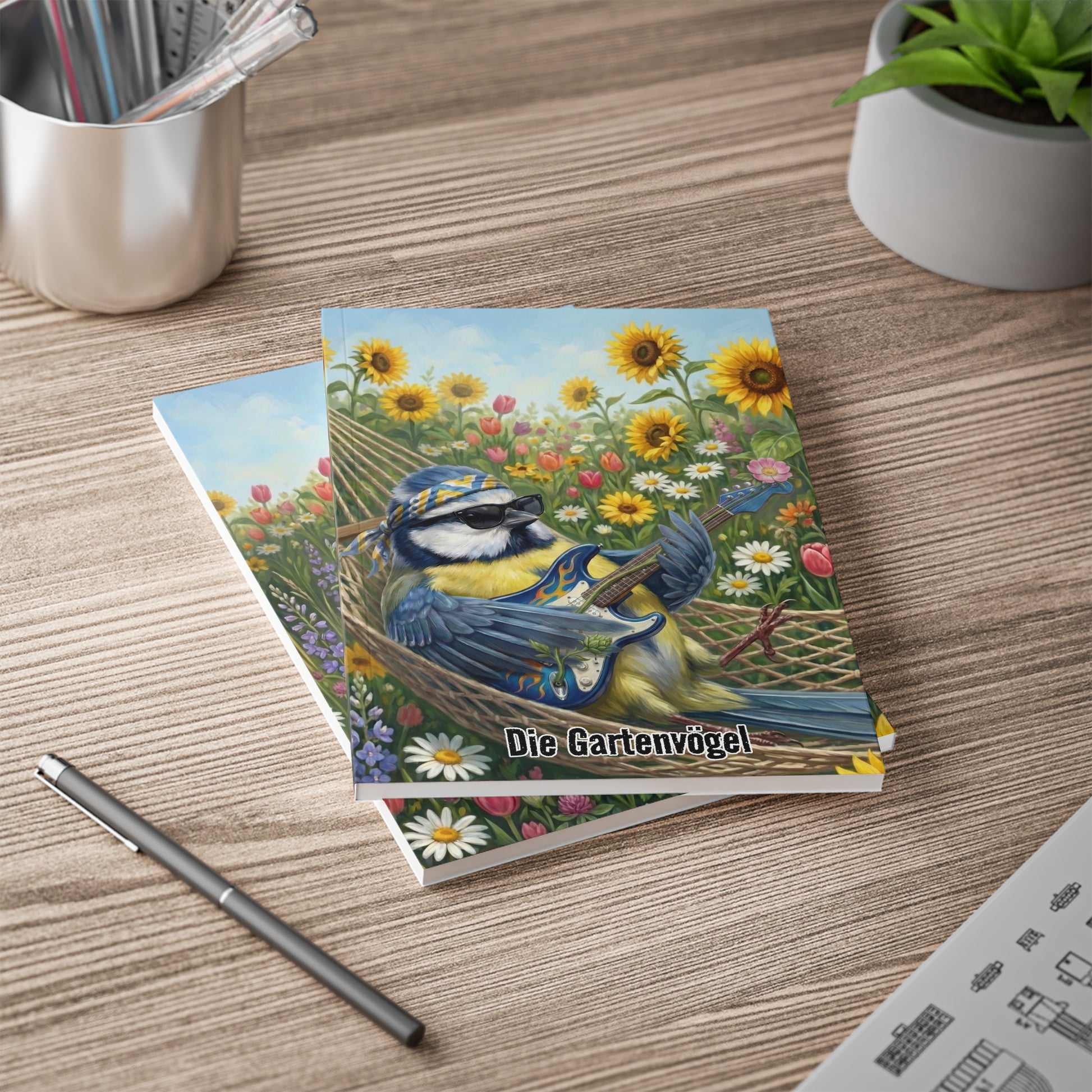 Blaumeise Notizbücher mit a5 notebook Hintergrund