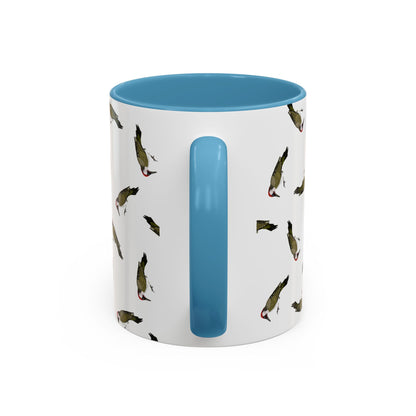 Grünspecht Tasse mit Streumuster | Vogelmotiv Kaffeebecher für Vogelbeobachter & Naturfreunde