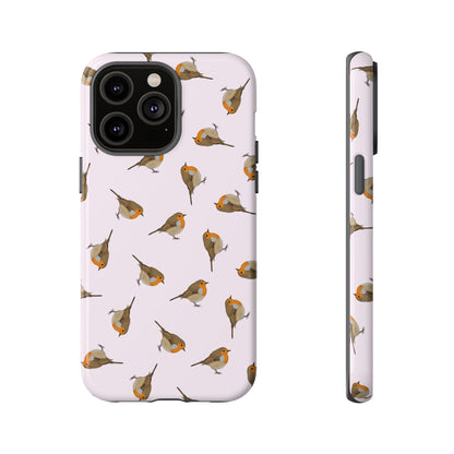 Rotkehlchen Handyhülle in Rosa | Vogel-Motiv für iPhone & Google Pixel