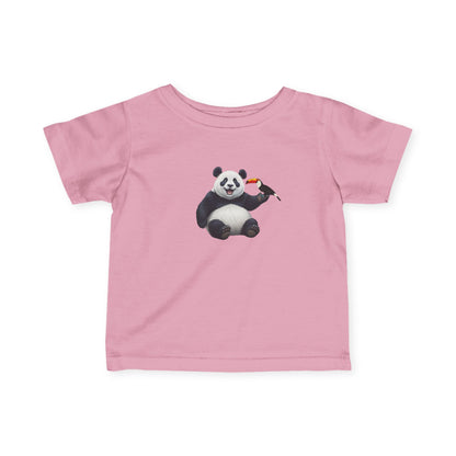 Panda mit Tukan Vogel Tiermotiv T-Shirt für Babys und Kleinkinder