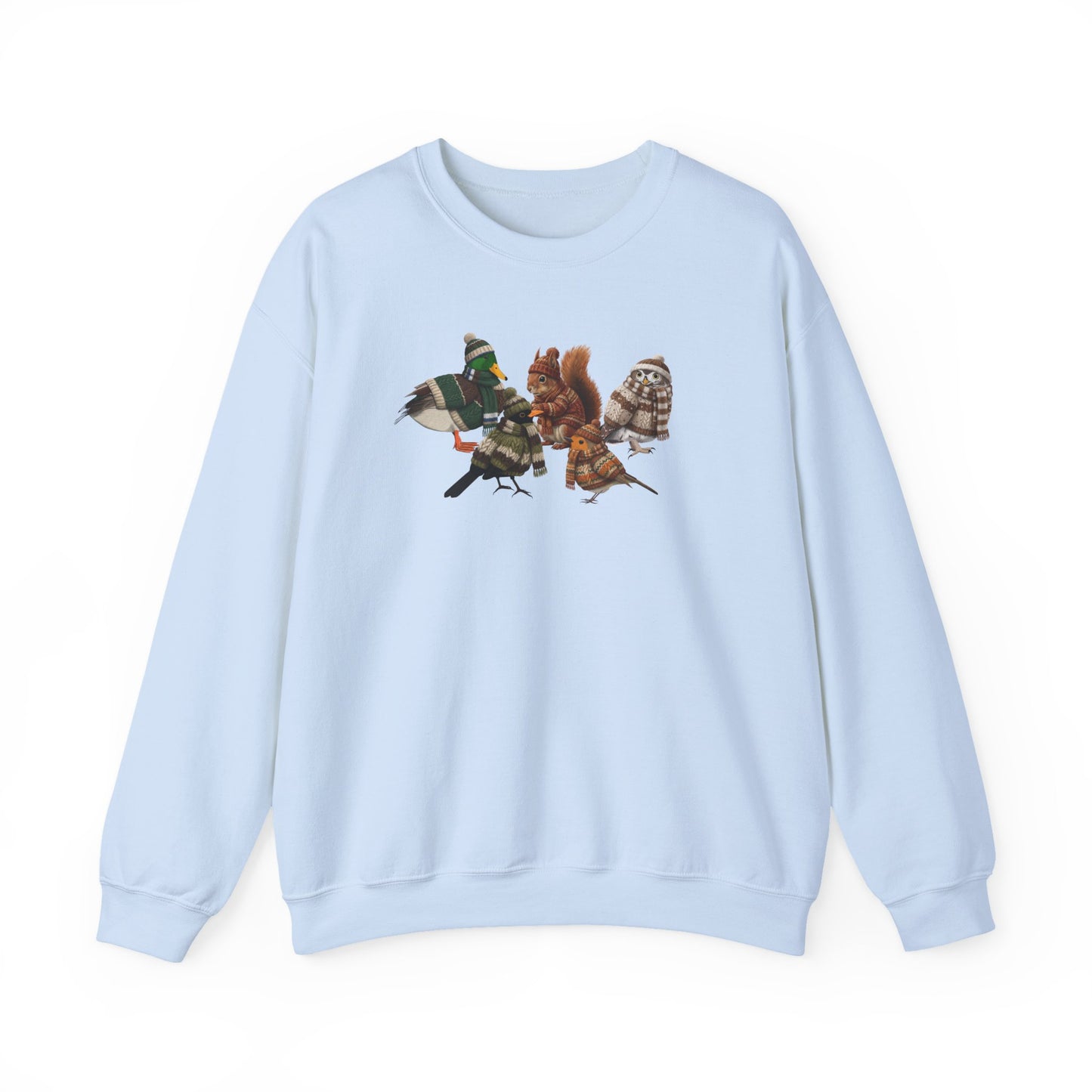 Kuscheliges Vogelmotiv Winter-Sweatshirt: Die Tier-Gang mit Mütze & Pullover