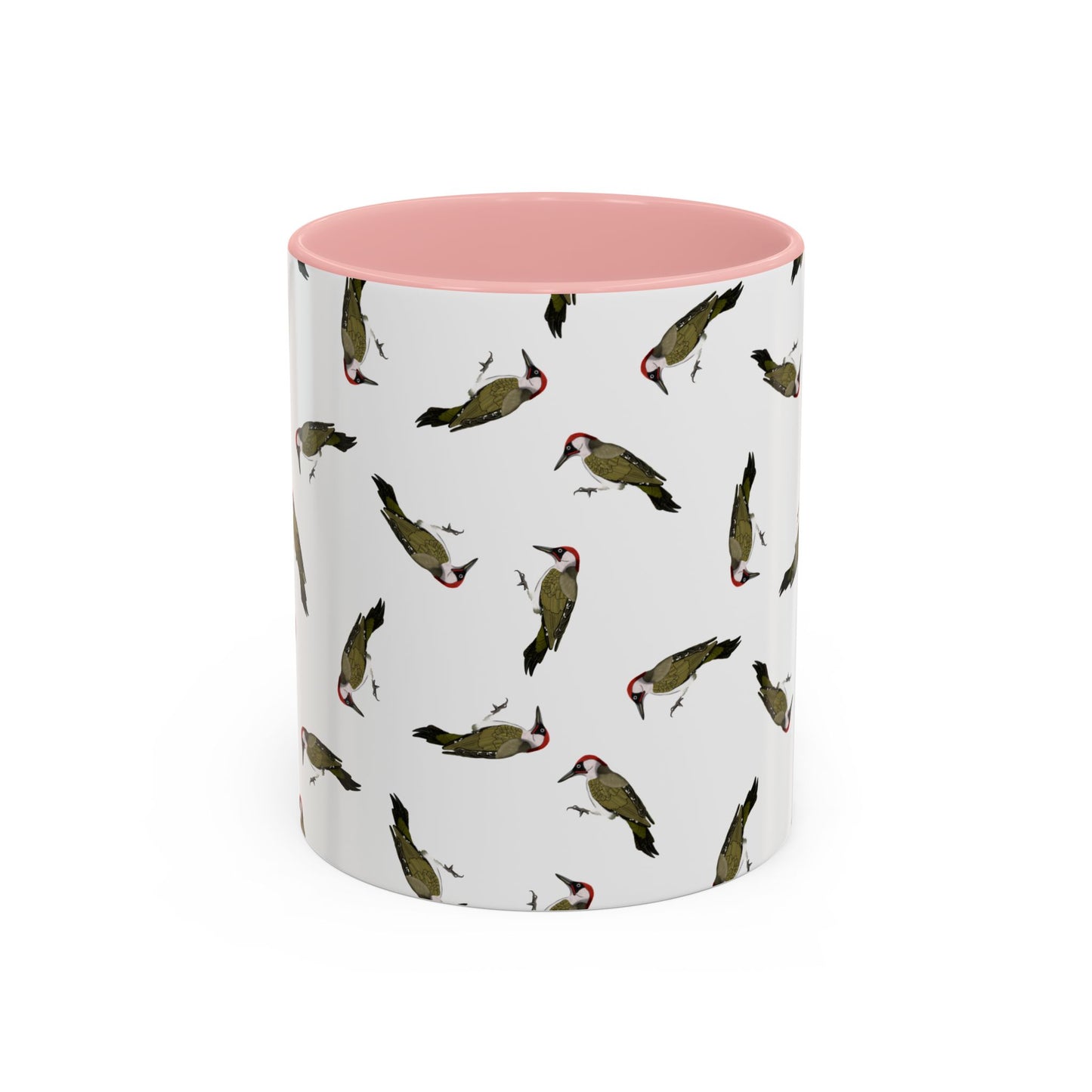 Grünspecht Tasse mit Streumuster | Vogelmotiv Kaffeebecher für Vogelbeobachter & Naturfreunde