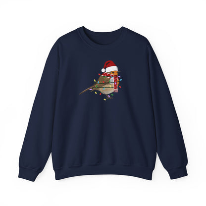 Rotkehlchen Weihnachts-Sweatshirt | Unisex Vogel Sweater für Vogelfreunde & Vogelbeobachter