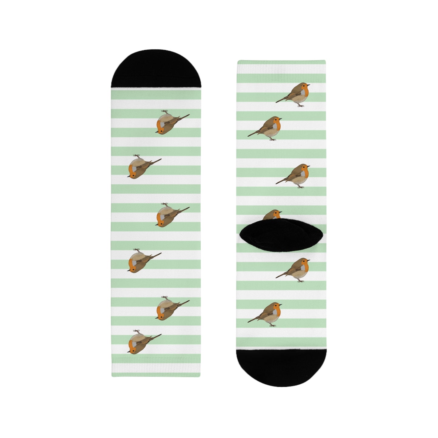 Rotkehlchen Socken mit Accessories Hintergrund