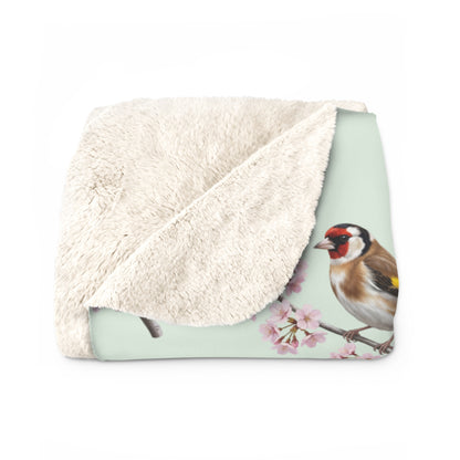 Stieglitz Decke – bird pattern blanket, cozy fleece