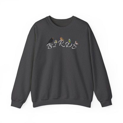 Birds Amsel Rotkehlchen Kohlmeise Blaumeise Spatz Vogel Sweatshirt für Vogelbeobachter