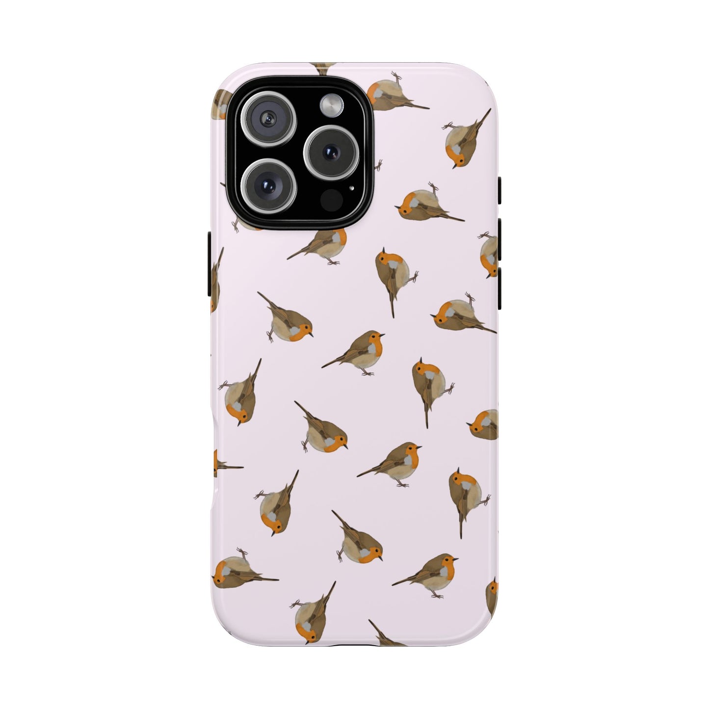 Rotkehlchen Handyhülle in Rosa | Vogel-Motiv für iPhone & Google Pixel