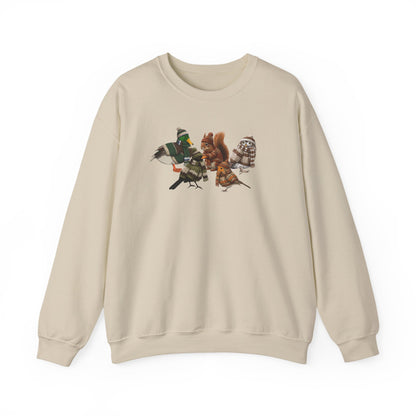 Kuscheliges Vogelmotiv Winter-Sweatshirt: Die Tier-Gang mit Mütze & Pullover